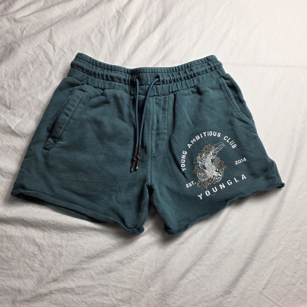 Youngla ambitous men's sweat shorts green Small